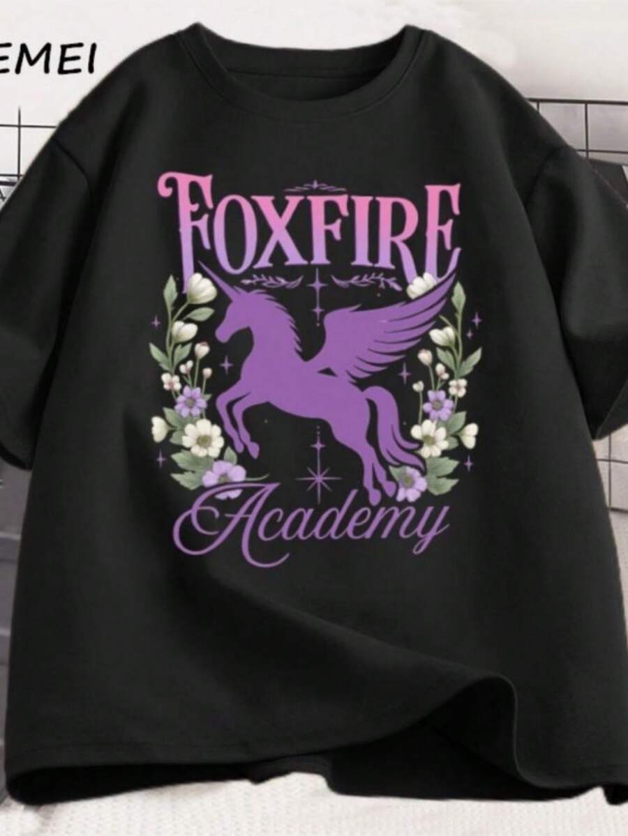 playeras de mujer 2026 Foxfire Academy T-shirt Men Women Vintage Keeper of The Lost Cities Symbols Tshirt Bookish Cotton Short Sleeve Tees Streetwear - Negro - Ver 1