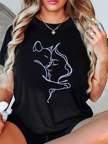 Women T-Shirts - Black - View 4