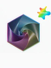 1 brinquedo antiestresse em espiral hexagonal impresso em 3D, criativo, divertido, colorido e interativo, para relaxamento dos dedos de adultos. Ideal como presente de aniversário, formatura ou outras ocasiões especiais para familiares e amigos. - Multicolorido - Ver 13