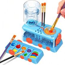 The Essential 6-In-1 Professional Tool: Automatic Brush Cleaner With Palette, Self-Cleaning Tank & Drying Rack For A Streamlined, Efficient Workspace - A - View 6