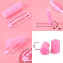 Set Of 8 Sponge Hair Styling Bobs, 7cm Long, 3cm Diameter, DIY Pink, Doesn't Snag Hair, Simple. - 粉色 - 查看 8