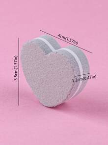 50/100Pcs Mini Heart Nail Buffer Blocks, Double Sided Washable Nail Files, 100/180 Grit Foam Nail Buffers For Natural Nails Shaping Polishing Manicure Tools - Multicolor - View 4