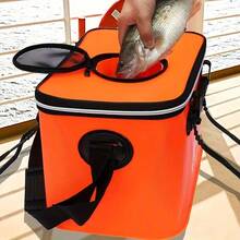 Portable Multi-Functional EVA Fishing Bag: Large Capacity, Foldable, And No-Inflate Design-Perfect For Both Camping And Fishing - Orange - View 4