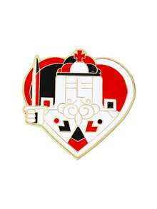 1pc Playing Card King Shape Brooch, Creative Good Luck Metal Badge, Bag/Clothing Decor, Exquisite Design, Versatile Daily/Party Outfit Accessory - Multicolor - View 8