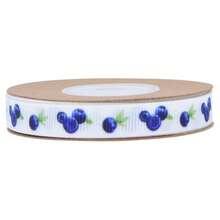 1 Roll Colorful Fruit Polyester Ribbon, Back To School Apple Ribbon, Orange Lemon Blueberry Printed Ribbon, Gift Wrapping Ribbon, Handmade DIY Candy Decoration Ribbon - 1cm-10 Sizes - View 6