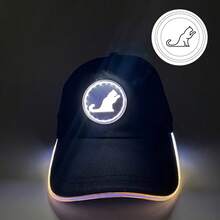 Sombrero fluorescente LED de fibra óptica, gorra de béisbol brillante de neón, suministros de fiesta de baile, sombrero de Rap de hip hop, accesorios de Club, disfraz - 06 amarillo - Ver 17