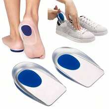 Kit For Professionals: 2 Pairs Of Silicone Gel Orthopedic Heel Pads For Heel Spurs, Pain Relief, And Impact Resistance. - Transparent - View 2