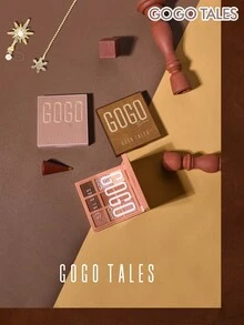 GOGO TALES 9色丝绒眼影盘，包含大地色系珠光和哑光质地，防水防汗，提供适合亚洲烟熏妆的棕色和粉色调，小巧便携，是日常自然妆容的理想之选，GOGOTALES - #603 Classic Earth - 查看 2