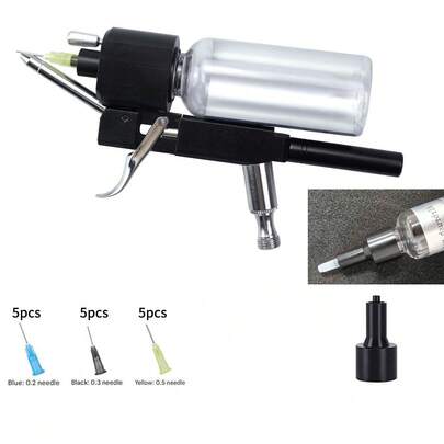 Pistola aerográfica de alimentación por gravedad de doble acción YD-MX116A con 3 tamaños de boquilla - Ideal para tatuajes, decoración de pasteles y pintura de modelos de juguete