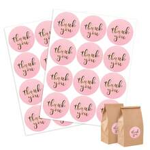 10pcs Pink Foil English Thank You Stickers, 21x16cm Round, Shiny Gold, Envelope Magazine Party Gift DIY Packaging, PVC Adhesive Seal Stickers - 10 Pink Foil Thank-you Notes - View 7