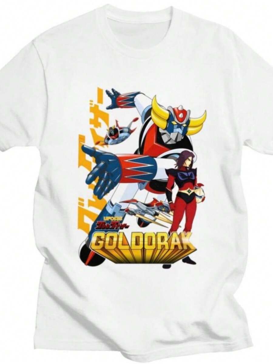 Women's T-Shirts 2026 Custom Classic Goldrake UFO Robot Grendizer T Shirts Men Women Goldorak Anime T-Shirt Streetwear Tee 100 Cotton Slim Fit Tshirt Merch - 白色 - 查看 1