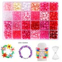 Approx. 200pcs (Loose Beads) / 480pcs (Set Box) / 1920pcs (4-Piece Set Box) + 1 Box Of Letter Beads, Horse Beads, Barrel Beads, Kandi Beaded Bracelet Jewelry Making Kit, For Handmade DIY Bracelets, Necklaces, Earrings, Bracelets, Jewelry, Crafts, Gifts (Random Colors) - Multicolor - View 13