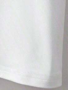 Women's Casual T-Shirt - 100% Soft Cotton, Modern Print, Ideal For Every Occasion, Plain, Casual, None, Daily - 白色 - 查看 7