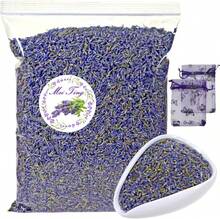 Mei Ting Dried Lavender Flowers 7oz (200g), Aromatic Lavender Buds For Bath Soaks DIY Soap Crafts Home Sachets Wedding Confetti, Natural Floral Petals - ColorA - View 1