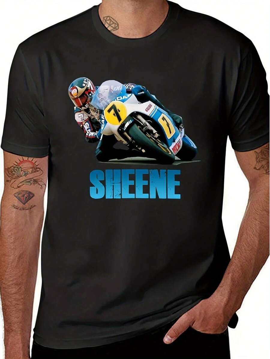 Camiseta unisex, para hombre&MujeresVintageBarryBrilloRetroMotocicletaCarrerasCamiseta-RelajadoAjusteCortoMangaTeeconIcónicoNúmero7&NombreGráficoLavableComodidadAdecuadoparaDeportes de motorAficionadosInformalDesgaste,BarrySheen,,ropademujer,blusasparamujer,topsdemujer,playerasdemujer,DailycasualConjunto, RegularAjuste, DiarioCoincidencia, GráficoEstampado, DeportivocasualDiariocasualConjunto, RegularAjuste, DiarioCoincidencia, GráficoEstampado, Deportivocasual - Negro - Ver 1