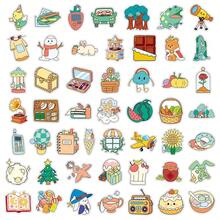 50pcs Cute Cartoon Colorful Hand-Painted Original Mini Graffiti Creative DIY Stickers For Notebook, Helmet, Vase Decoration - Original Doodles - View 4