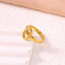 1 chiếc nhẫn hình rắn tối giản có thể điều chỉnh, thiết kế độc đáo sang trọng, phụ kiện thời trang cá nhân hóa dành cho nữ, phù hợp để đeo hàng ngày và làm quà tặng. - Vàng - Xem 9