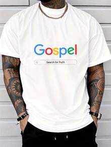 This Modern 's T-Shirt, Featuring A "Seeking The Truth" Evangelical-Themed Print, Is Perfect For Urban Style And Casual Wear. It Makes An Ideal Gift For Adult During The Holidays. - 白色的 - 查看 1