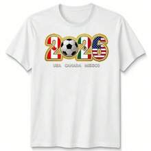 EE.UU. Canadá México Inglaterra Camiseta de Fútbol Unisex para Fanáticos del Fútbol con Diseño Gráfico - Negro - Ver 6