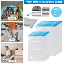 Travel Essential Rollup Vacuum Storage Bags, Waterproof & Moisture-Proof Clothes & Luggage Compression Bags - View 4