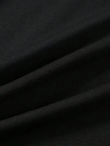 Camiseta Casual de Manga Corta y Cuello Redondo para Mujer – Patrón Geométrico de Granos de Café y Taza en Forma de Corazón, Combinación de Negro y Dorado, Tela Suave y Transpirable, Lavable a Máquina, Cómoda para Todas las Temporadas, Camiseta Estampada a la Moda, Corte Holgado, 100% Algodón. - Negro - Ver 6
