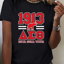 1 Piece Vintage T-Shirt The BadSt Est 1913, Retro Graphic T-Shirt Established In 1913, Thick Fabric, Plus Sizes Up To 5XL, 180g 100% Cotton - 黑色 10 - 查看 12