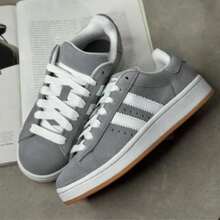 Skate Campu Shoes - Comfortable Quality - Suede - Thick Laces - 24-Hour Shipping - Mega ! - GRAY CP - View 2
