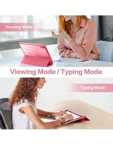 适用于 iPad 第 11 代 11 英寸（2025 年款，A16 芯片）和第 10 代 10.9 英寸（2022 年款）的保护壳，带 Apple Pencil 收纳槽，超薄透明后盖，支持自动唤醒/睡眠功能，西瓜粉色 - 玫紅色 - 查看 8