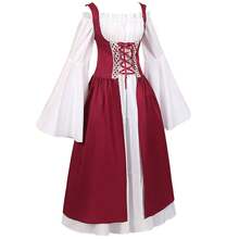 Cosplay Clothing - 2023051903 Red Dress With Flared Sleeves - View 7