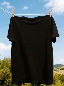 Camiseta Suave y Cómoda Estilo Coreano Ropa Casual para Mujer, Estilo Vintage Urbano, Camiseta Estampada, Manga Corta, Cómoda, a la Moda, Casual, para Uso Diario, con un Estampado de una Mujer con Tatuaje Sentada Junto a una Mesa de Billar, 100% Algodón, Transpirable, Top de Verano 100% Algodón Transpirable - Negro - Ver 3