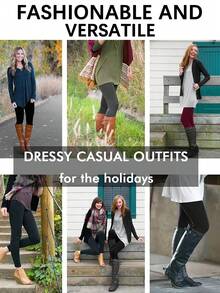 Bộ 3/2/1 quần legging nữ cạp cao lót lông cừu, co giãn cao, ôm sát, giúp kiểm soát vòng bụng, dài đến mắt cá chân, thích hợp mặc hàng ngày vào mùa thu và mùa đông. - Nhiều màu - Xem 6