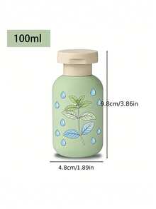 Refillable Travel Squeeze Bottle Made Of PE Plastic, With Soft Flocked Surface And Hand-Painted Mint Pattern, Leak-Proof Flip Cap, Compact Portable Container Suitable For Shampoo, Lotion, Body Wash And Daily Toiletries - Berbagai spesifikasi - View 10