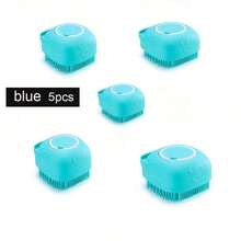 1 chiếc bàn chải tắm cho thú cưng mùa hè, dụng cụ chải chuốt bằng cao su silicon có ngăn chứa dầu gội, thích hợp cho chó và mèo. - Nhiều màu - Xem 12