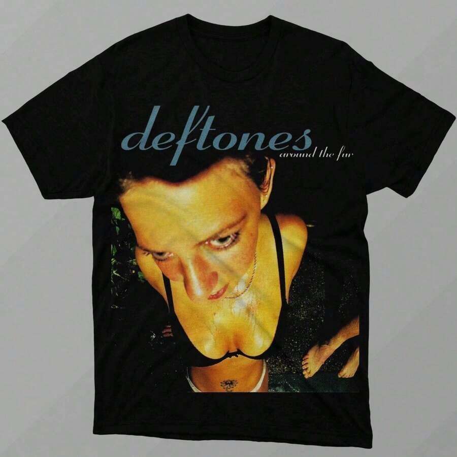 Camiseta Negra para Mujer Deftones - Cuello Redondo de Algodón Clásico, Camiseta Básica Suave para Uso Diario - Multicolor - Ver 1