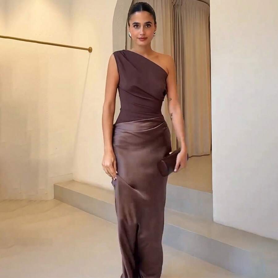 Women Two-Piece Outfits - Dark Brown - View 1