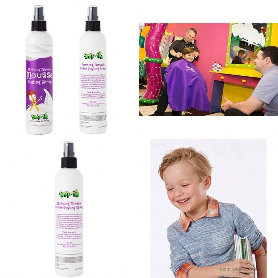 Snip-its Morning Miracle Mousse 10oz Fixes Bed Head Kid-Friendly Protects Scalp Made in the USA - como en la foto - Ver 1