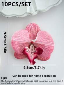 40件/套花卉瀑布套装，粉色混合人造花，含1卷透明丝带装饰，适用于婚礼派对、情人节、新娘送礼会、生日房间装饰（随机粉色花朵） - 玫紅色 - 查看 7