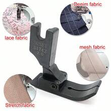 Kaki Penekan Datar Baja Titanium Hitam Baru dengan Elastisitas untuk Kain Rajut Tipis, Aksesori Mesin Jahit - Kaki penekan mata kecil hitam 1 - View 6