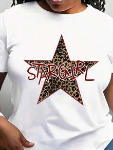 Diseñada para mujeres modernas, elegantes y cómodas. Camiseta corta elástica Y2K para mujer - Camiseta negra con estrella roja, top corto elástico de corte ajustado para usar en capas, en fi - Blanco - Ver 7