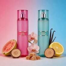 Wish 2 Pcs Women's 8.0 Fl Oz Body Mist – 6 Scents: Guava Coconut Musk /Coconut Vanilla Praline – Designer Inspired Long Lasting Fragrance – Perfect For Party, Daily Wear & Gift – Ideal For Girlfriend, Best Friend, Mom - GUAVA NEGTAB+TROPIGAL GOGONUT - 查看 1