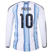 2026 Argentina Home Jersey #10 MESS I  Long Sleeve Football Jersey Soccer Shirt Breathable - 藍白色 - 查看 1
