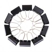 10pcs/Lot Black Metal Binder Clips 19mm/ 25mm/ 32mm Notes Letter Paper Clip Office Supplies Binding Securing - Sets - View 6