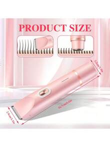Máy cạo râu điện 2 trong 1, máy cạo râu điện hai đầu, máy tỉa lông vùng bikini không dây dành cho nữ với đầu có thể tháo rời, cảm ứng nhẹ nhàng, thiết kế chống nước dùng được cả khi khô và ướt, sạc USB, tiện lợi mang theo, dùng để tỉa lông vùng bikini, nách, chân và cơ thể, dụng cụ tạo hình lông mày, đồ dùng du lịch, pin 400mAh, thiết bị triệt lông. - Xem 5