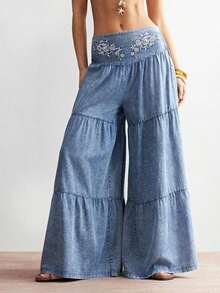 Women Denim Skirts - Blue - View 3