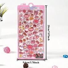 1 miếng dán lấp lấp nhẹ, thích hợp cho điện thoại, bình nước, sổ tay - Miếng dán nhựa tự dính, bóng bẩy với họa tiết động vật và trái tim dễ thương, không cần cắt, dễ bóc và dán, miếng dán bong bóng 3D. - Nhiều màu sắc (kiểu dáng/bao bì ngẫu nhiên) - Xem 3