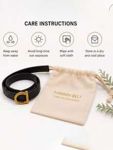Letter Embellished Belt, Versatile Accessory For Suits, Jeans, Business Attire, Fashionable & Elegant - Multicolor - View 5
