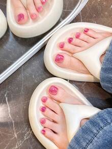 12 piezas Hechas a mano, uñas postizas, parches de uñas artificiales rojas para los dedos de los pies, verano, uñas postizas, arte de uñas cortas con uñas postizas para los dedos de los pies, presionar las uñas de los pies, arte de uñas artificiales para los pies, Día de San Valentín, regalo, primavera y verano, uñas redondas, escamas de uñas artificiales para los dedos de los pies en verano, uñas postizas, uñas postizas cortas, uñas postizas, uñas cortas, uñas postizas acrílicas, uñas postizas hechas a mano, desmontables y reutilizables - Multicolor - Ver 3
