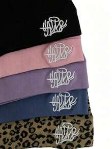 1pc Solid Color Letter Street Nylon Embroidered Y2K Seasonal Running Sports Cap, Hip Hop Retro Beanie - S Model - View 8