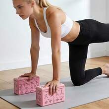 2 Stück Yoga Blöcke mit 6 Yoga Posen Anleitungen, Anfänger-freundliches Design, weich rutschfest mit abgeschrägten Kanten, geeignet für Yoga, Meditation, Pilates und mehr, hilft Dehnungen zu vertiefen und die Flexibilität zu verbessern, hochdichte, dauerhafte und leichte Stützkörper - Schwarz - Übersicht 5