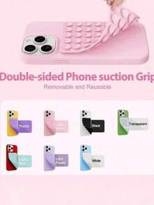 40 miếng dán điện thoại silicon hai mặt có thể tái sử dụng, có giác hút, thích hợp cho gia đình, văn phòng và các bề mặt nhẵn. - Nhiều màu - Xem 4